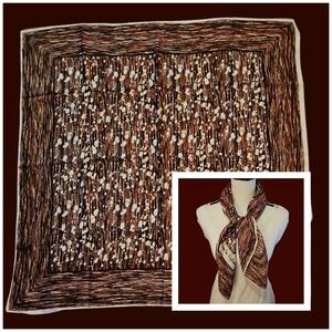 VTG DIANE VON FURSTENBERG Large Mid-century Abstract Made in Japan Silk  Scarf